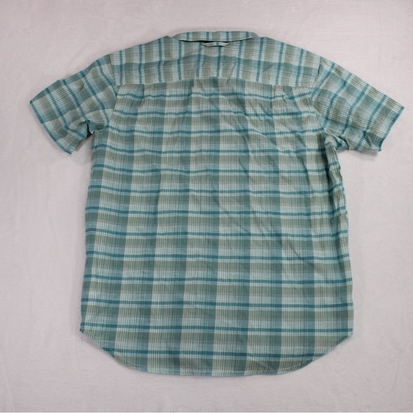 NWT Columbia Men L Leadville Ridge Short Sleeve Shirt II Regular Fit Blue Green - Picture 9 of 11